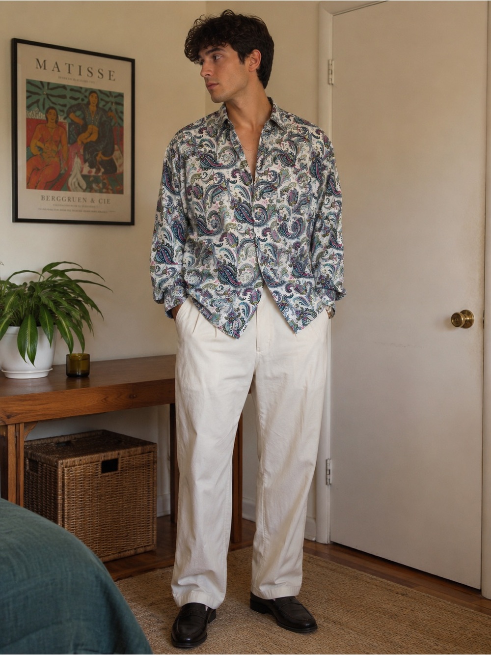 (3) Alan Flusser Style Colorful Statement paisley Shirts bundle - Picture 3 of 8
